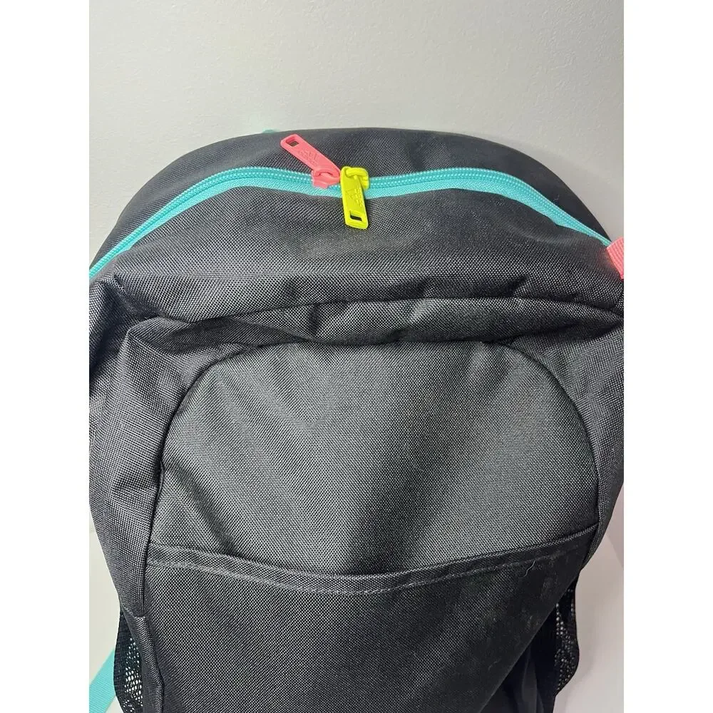 NEW NWOT ADIDAS Ready Backpack Black Multicolor Back To School Pink Blue